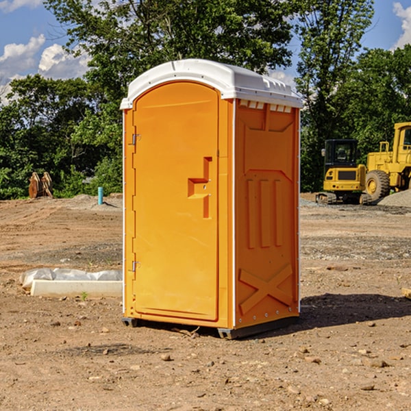 how often are the portable restrooms cleaned and serviced during a rental period in Trenton North Carolina